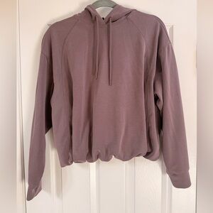 Athleta Seasoft Bubble Hem Hoodie Mauve